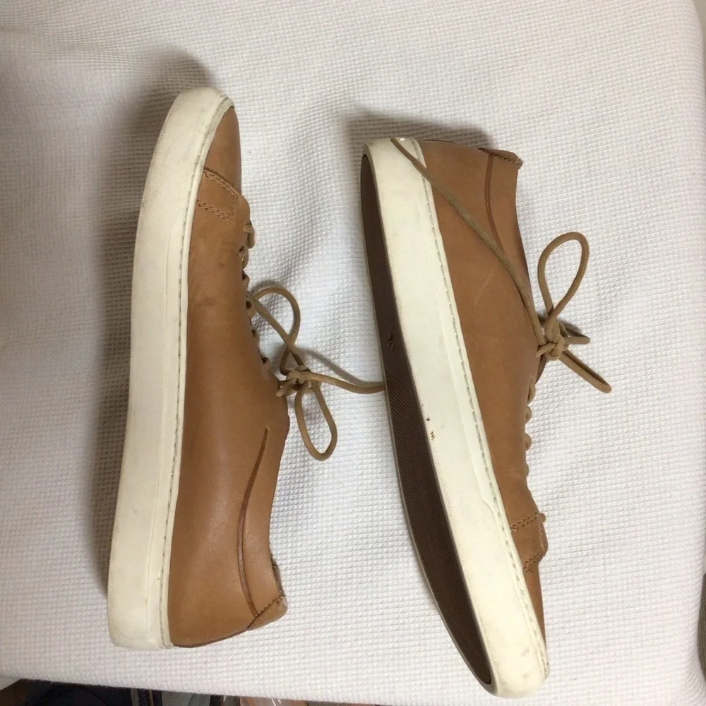 Lacoste Men’s unlined L12.12 sneaker Tan size 11.5 leather - Picture 2 of 10